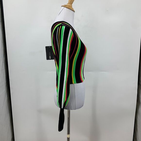 Fashion Nova Finding The One Shoulder Sweater Womens XS Extra Small Puff Sleeve - Picture 5 of 13